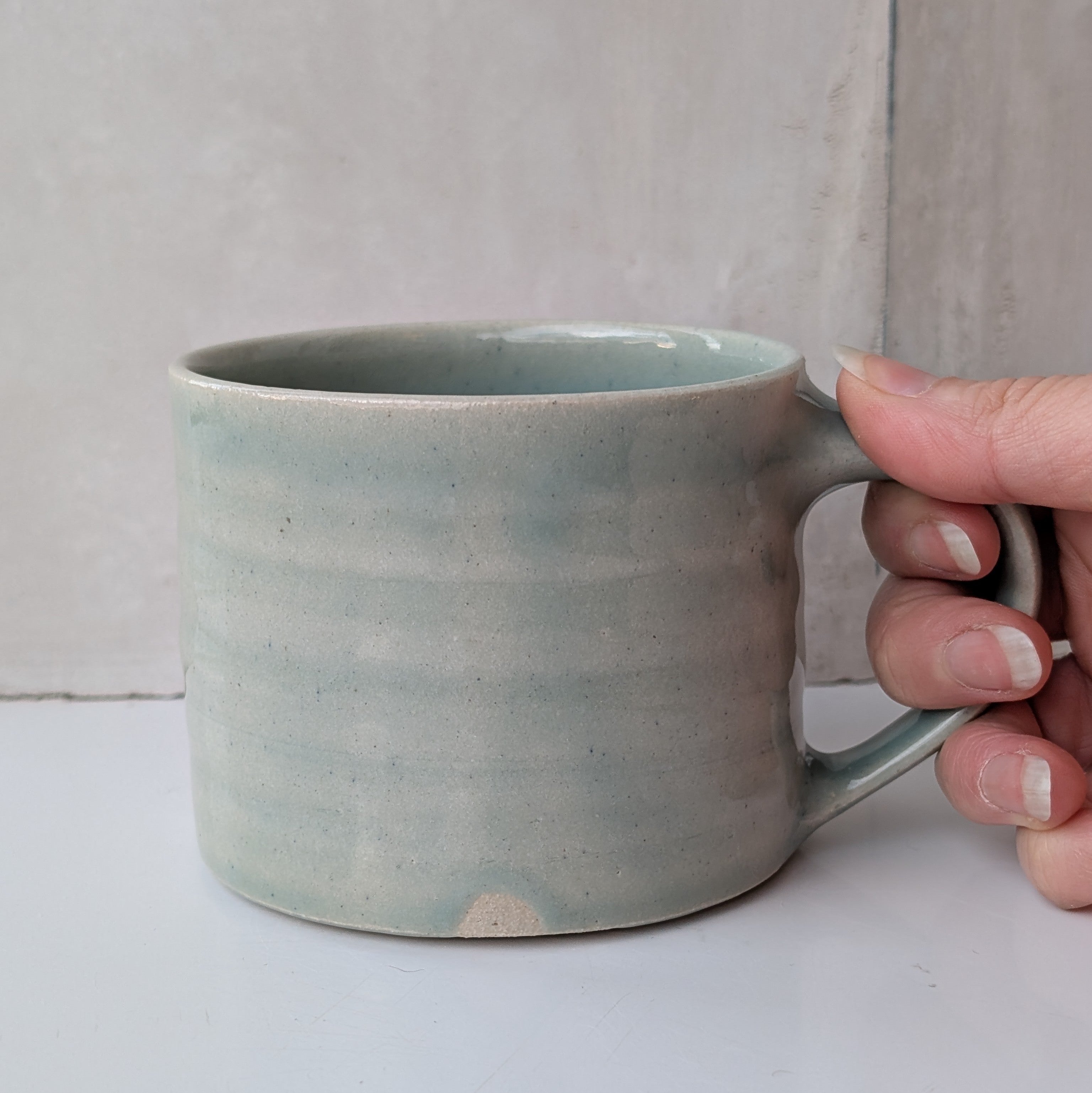 Medium Stoneware Mug - grey blue