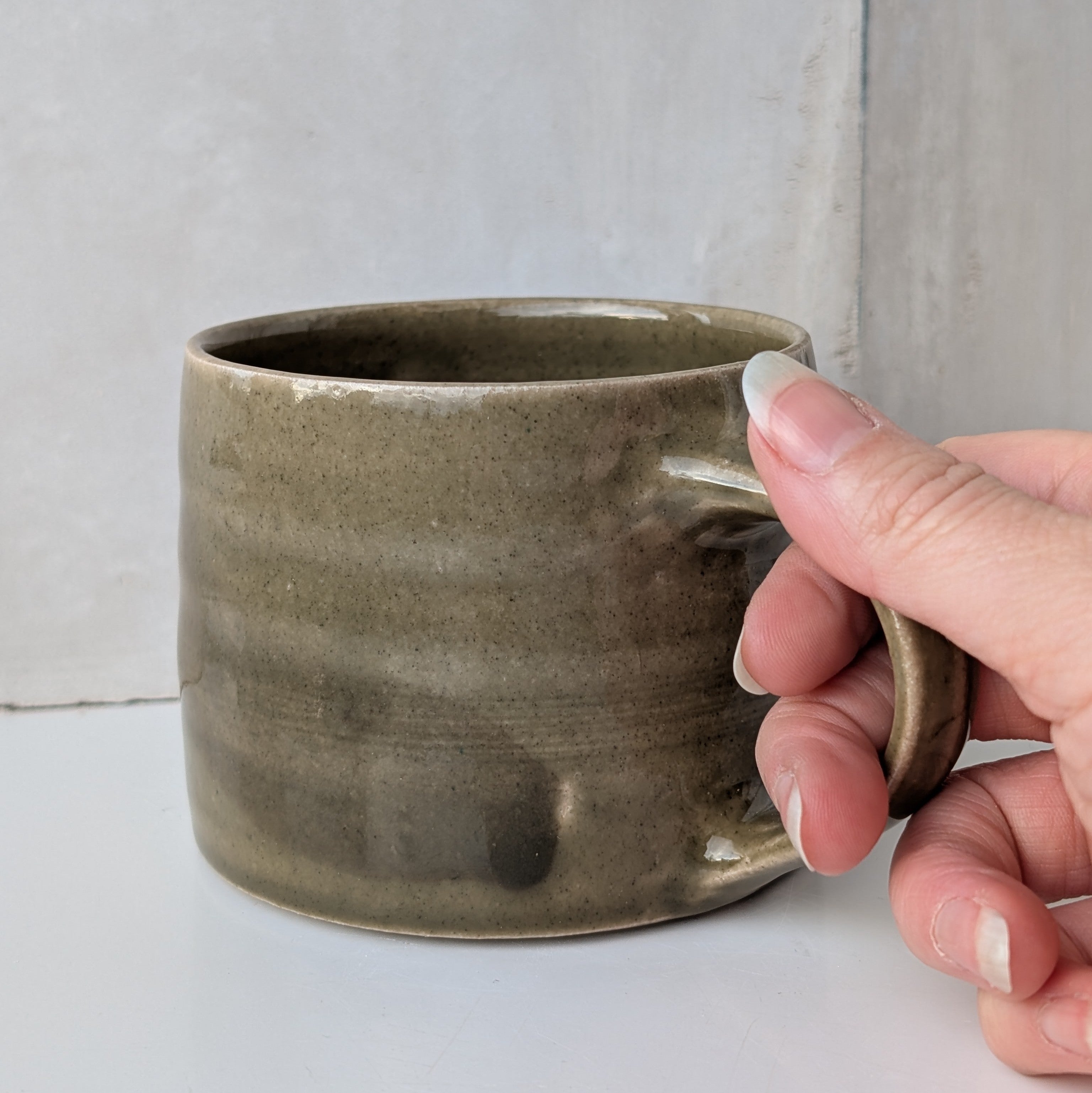 Medium Stoneware Mug - moss green