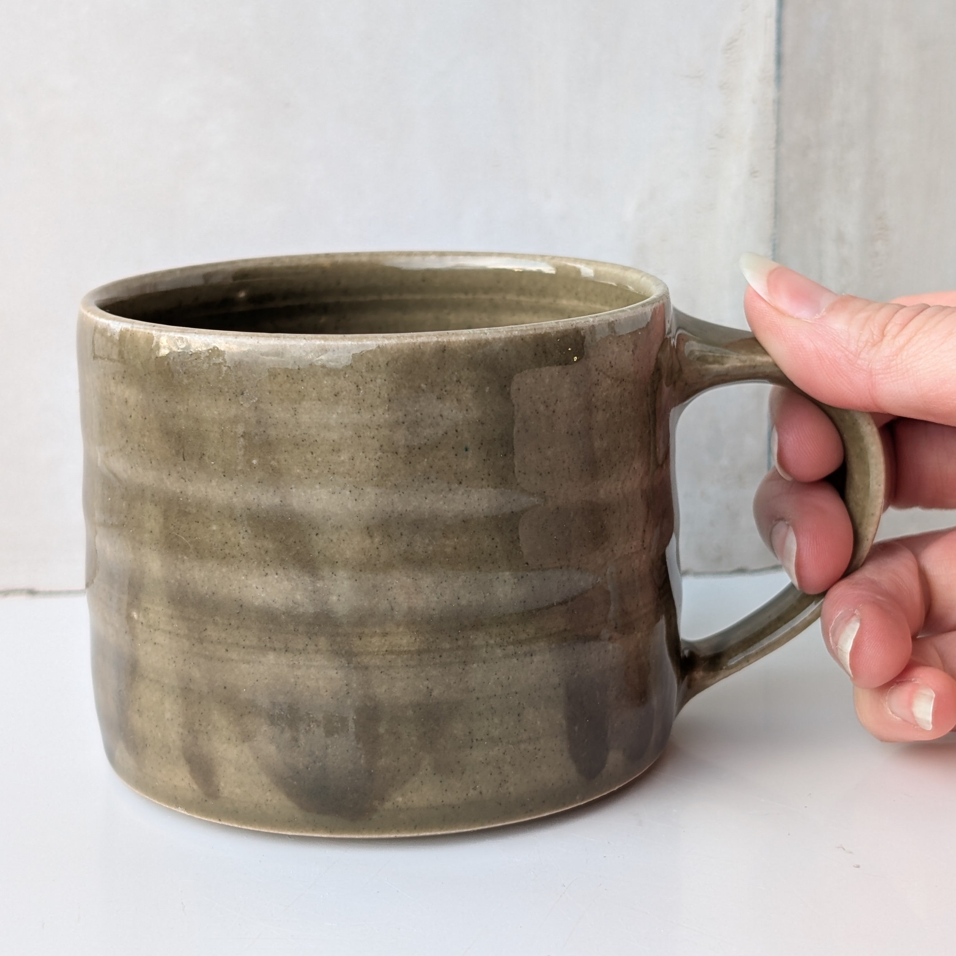 Medium Stoneware Mug - moss green