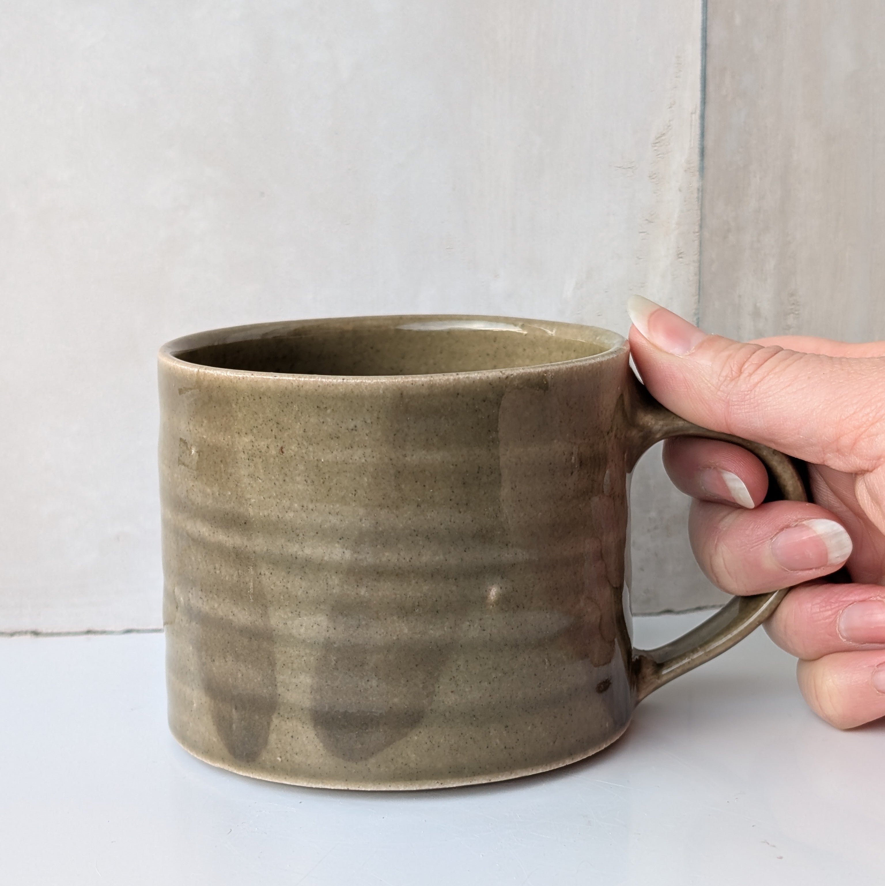 Medium Stoneware Mug - moss green